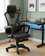 Sedia da ufficio IGNIS Pelle sintetica Nero_1102366