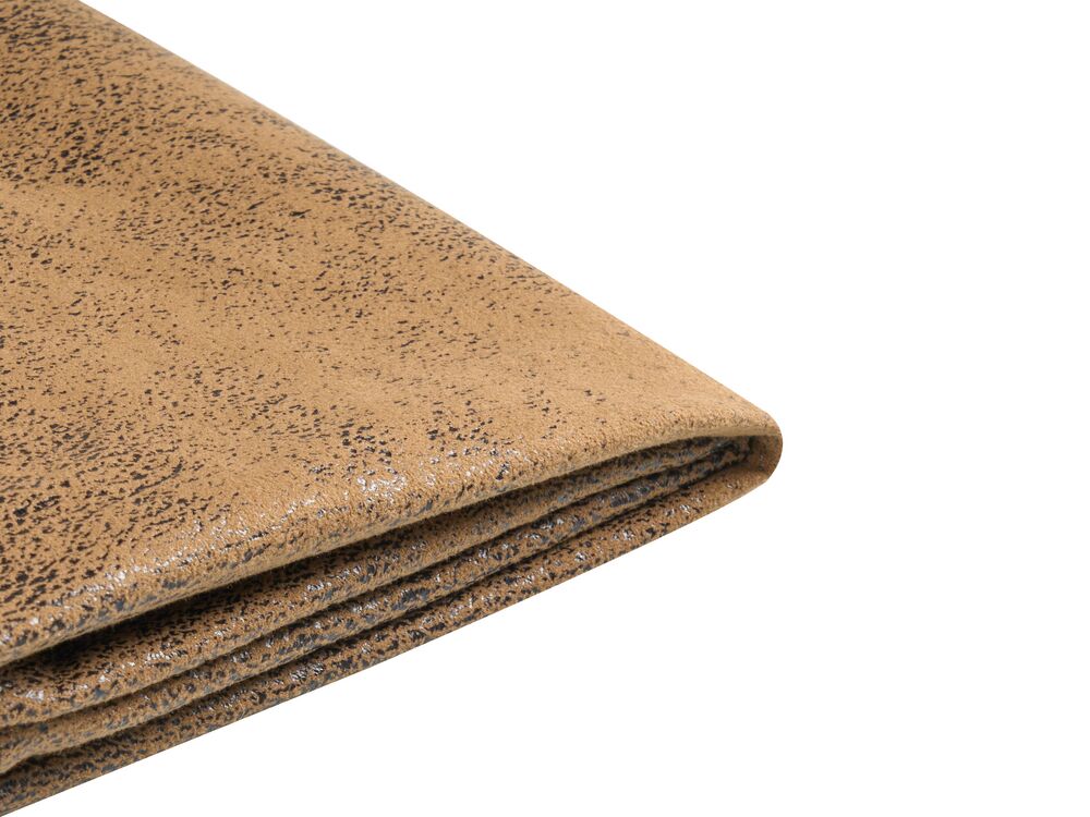 Husă pentru cadru de pat Piele ecologică FITOU 140 x 200 cm Maro