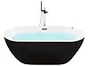 Freestanding Hot Tub with LED NEVIS 1700 x 800 mm Black