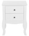 2 Drawer Bedside Table White LANE_800414