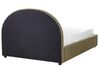 Buklé postel s úložným prostorem 140 x 200 cm olivově zelená VAUCLUSE_909675