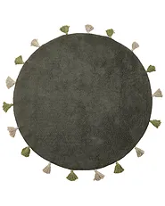Kids Rug KODINHI  Dark Green ø 120 cm Cotton_1155121