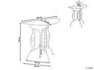 Stolik bistro COGGIA 80 cm 37 cm Metal Jasnobeżowy_1002625