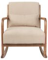 Fauteuil à bascule en tissu beige SKOVDE_927212