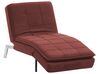 Chaise longue en tissu rouge LOIRET_927388