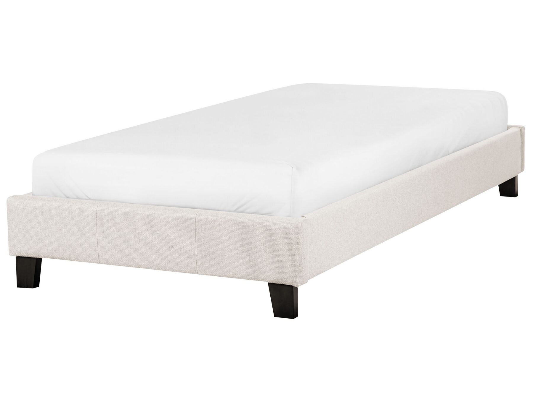 Fabric EU Single Bed Light Beige ROANNE_902928