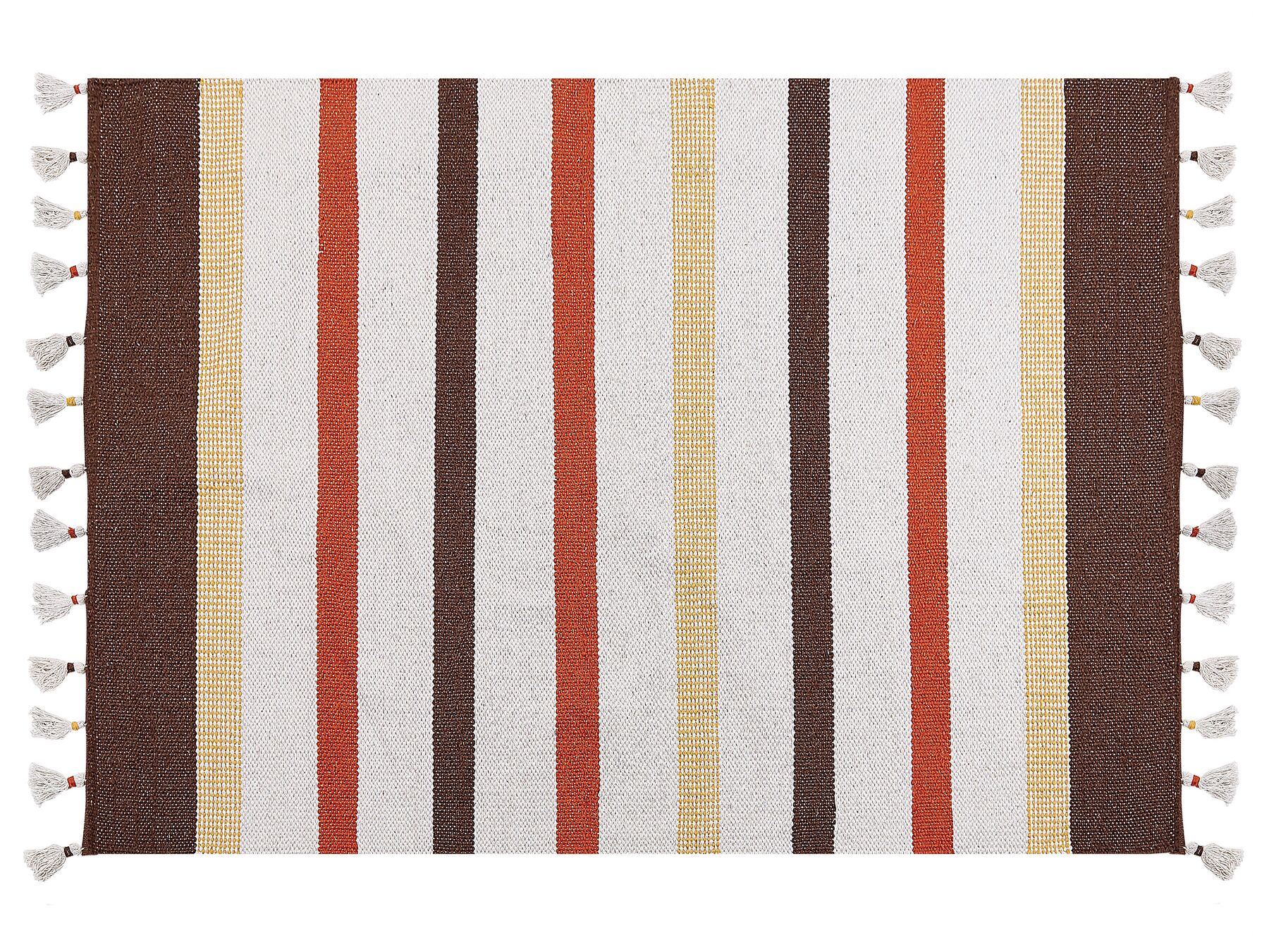 Bavlněný koberec 160 x 230 cm hnědý/ béžový HISARLI_836823