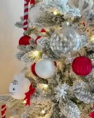 Artificial Snowy Christmas Tree LED TATLOW 180 cm Green_1172460