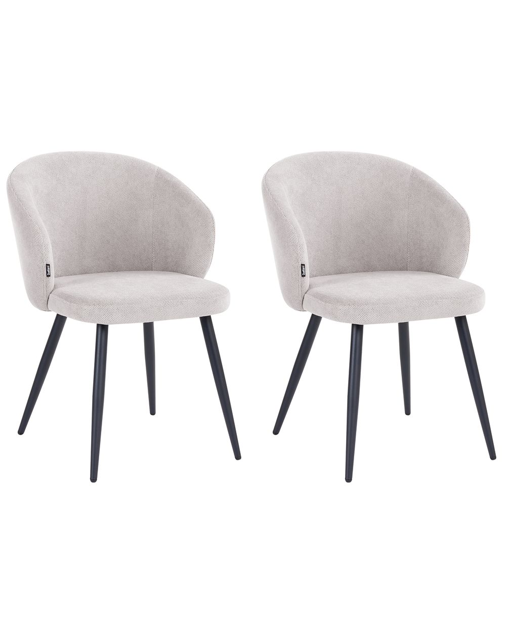 Set of 2 Dining Chairs MOUNDVILLE Fabric Off-White