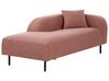 Chaise longue tessuto bouclé rosa lato sinistro LE CRAU_923692