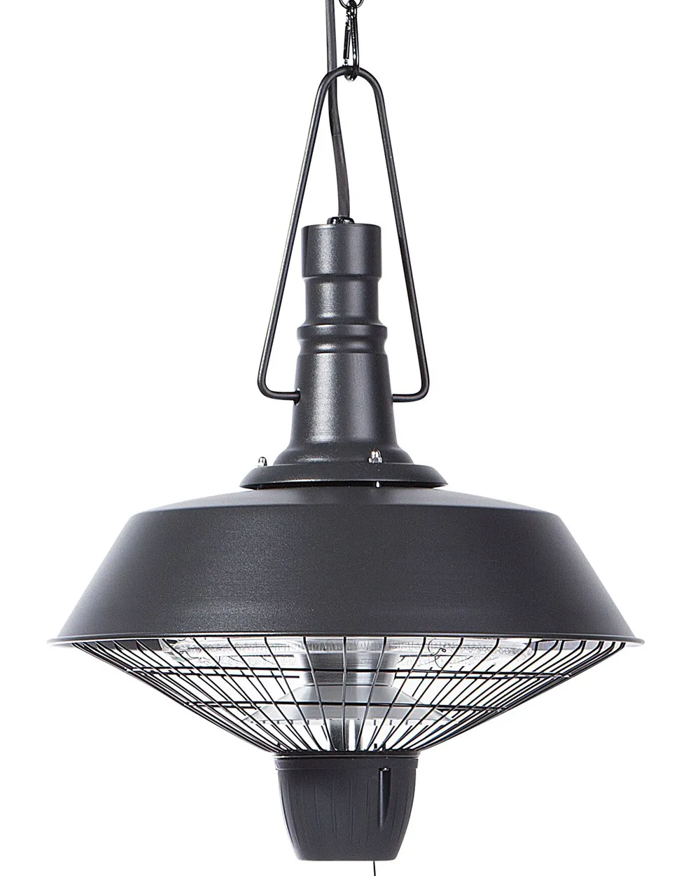 Riscaldatore a infrarossi da patio sospeso AMIATA 2100 W Nero