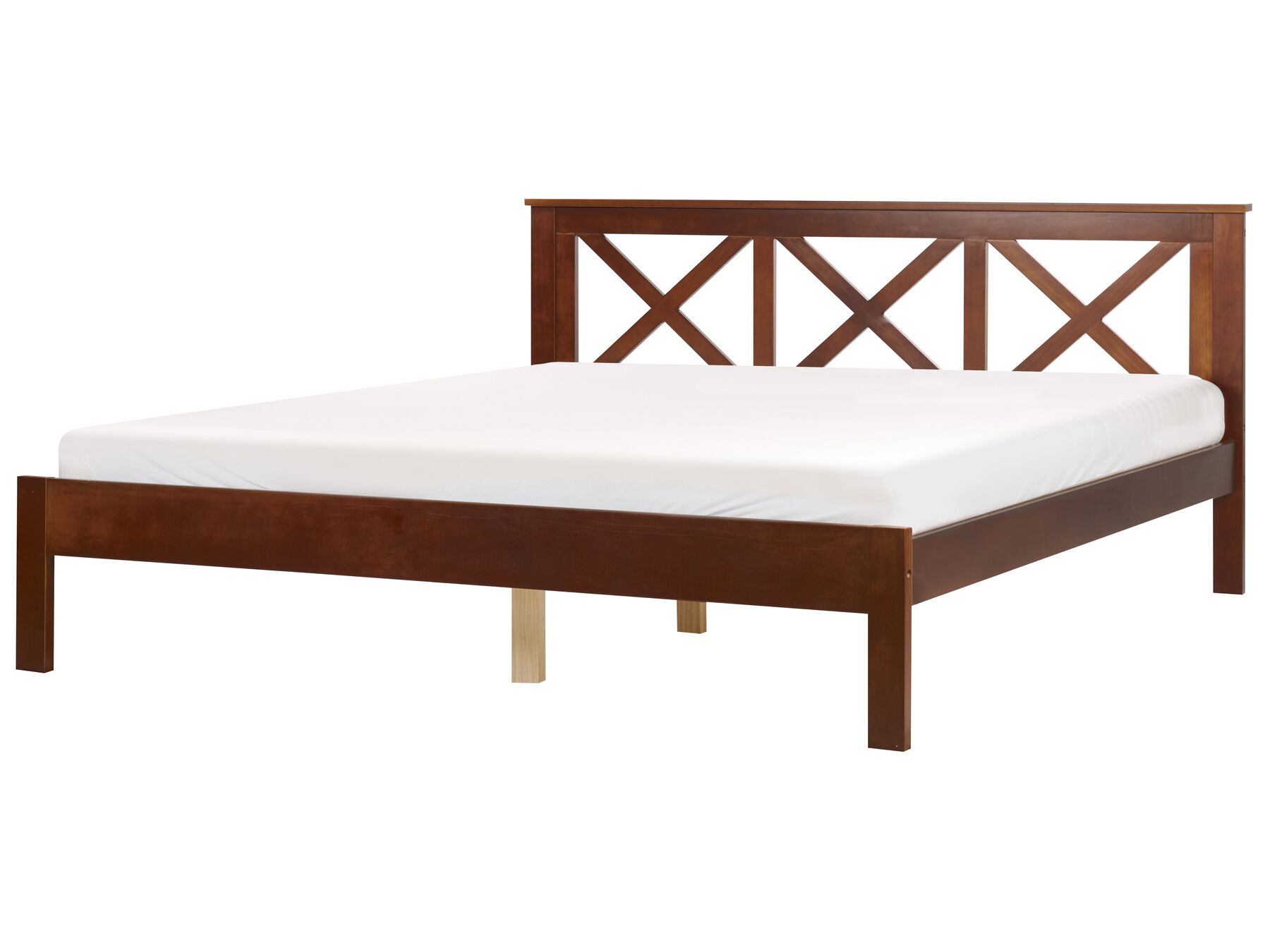 Letto matrimoniale legno scuro 180 x 200 cm TANNAY_931001