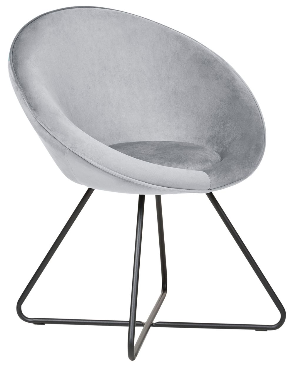 Chaise de salle à manger FLOBY II Velours Gris clair