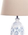 Ceramic Table Lamp White and Blue PALAKARIA_833963