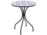 Set mobilier de grădină SIPONTO Metal Alb/Albastru_1155716