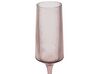 Sada 4 úzkych pohárov na šampanské 220 ml ružová AMETHYST_912557