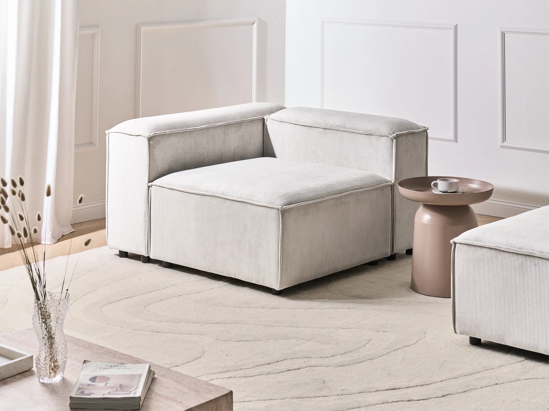 Corner Seat ARDAL Corduroy Off-White Right Hand_1008003
