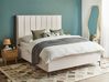 Boucle EU King Size Ottoman Bed Off-White SEZANNE_939769