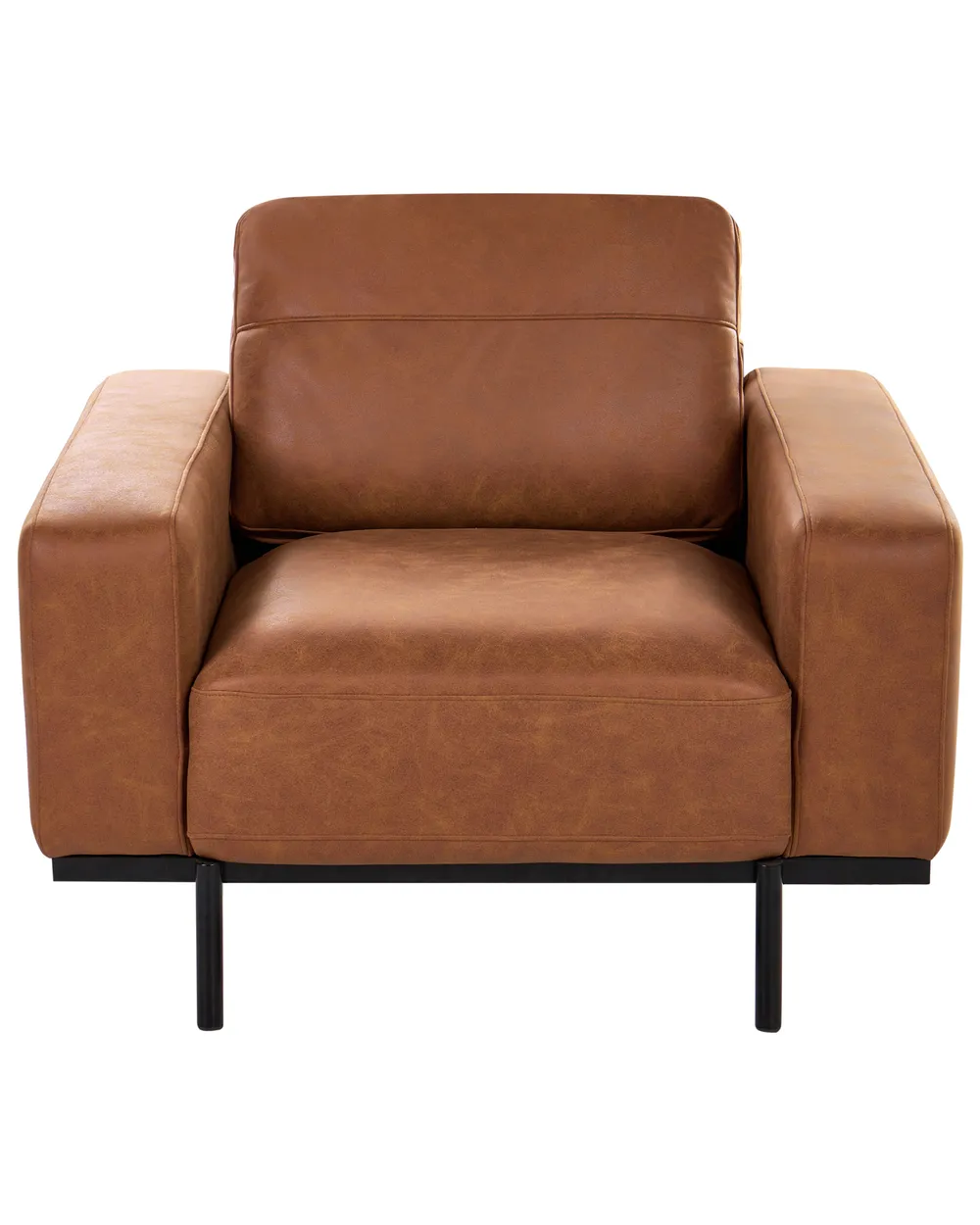 Armchair SOVIK Faux Leather Brown_1041204