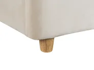 Bett mit Stauraum BATILLY Samtstoff Hellbeige 140 x 200 cm_830096