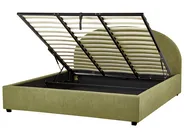 Ottoman Bed VAUCLUSE Boucle Olive Green 180 x 200 cm (EU Super King)_913158