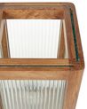 Tischlampe Mango Holz hellbraun 50 cm geometrisch KOLIDAM_868160