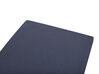 Faux Linen/Faux Leather Chaise Lounge Dark Blue and Brown MALMOS_931245