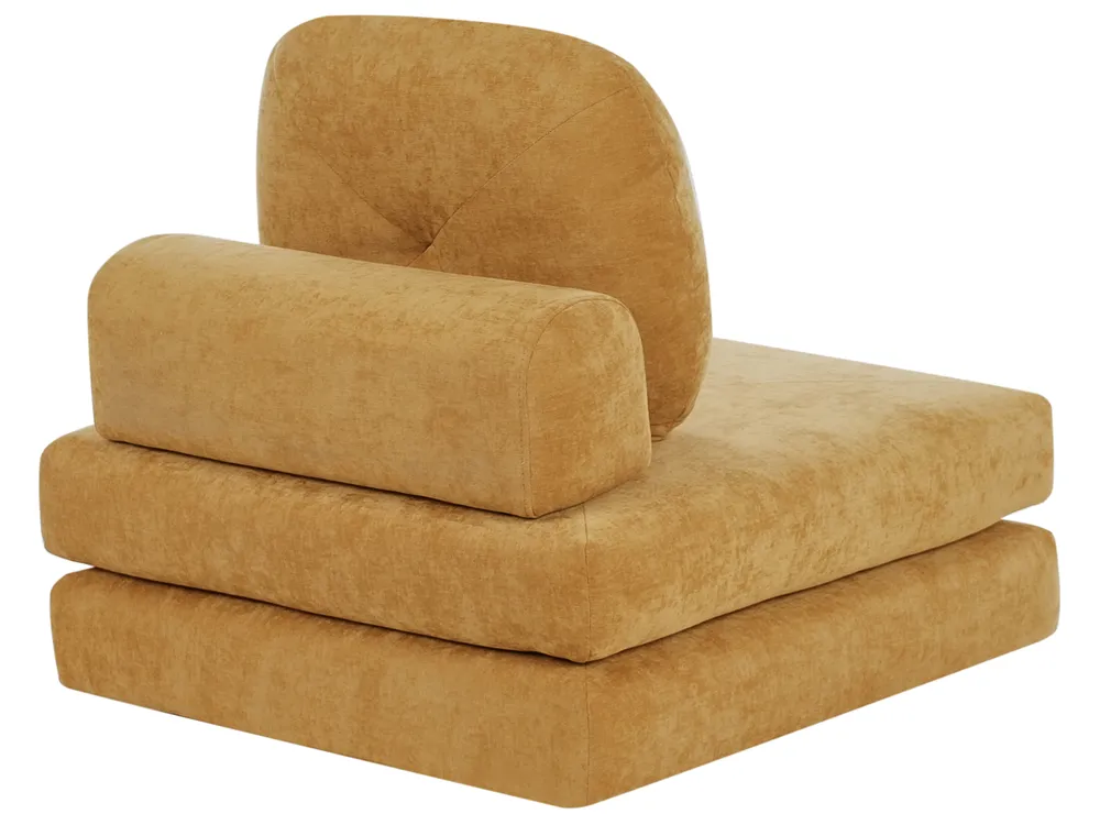 Divano letto singolo OLDEN Ciniglia Senape_980861