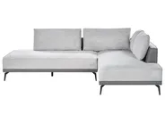 Corner Sofa 3 Seater MYKEN Fabric Light Grey Left Hand_952054