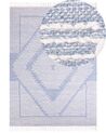 Tappeto cotone blu e bianco 160 x 230 cm ANSAR_861030