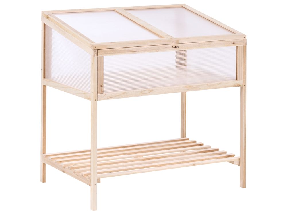 Balkongewächshaus ARANOVA 80 cm 58 cm Tannenholz Hellbraun