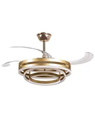 Ceiling Fan with Light AUCILLA with Remote LED Gold_1125711