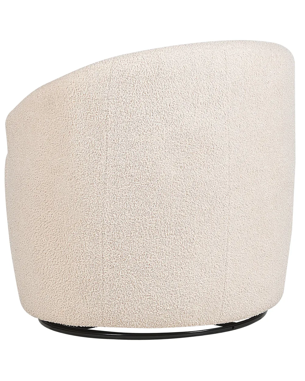 Swivel Armchair DAVIK Boucle Beige_875287