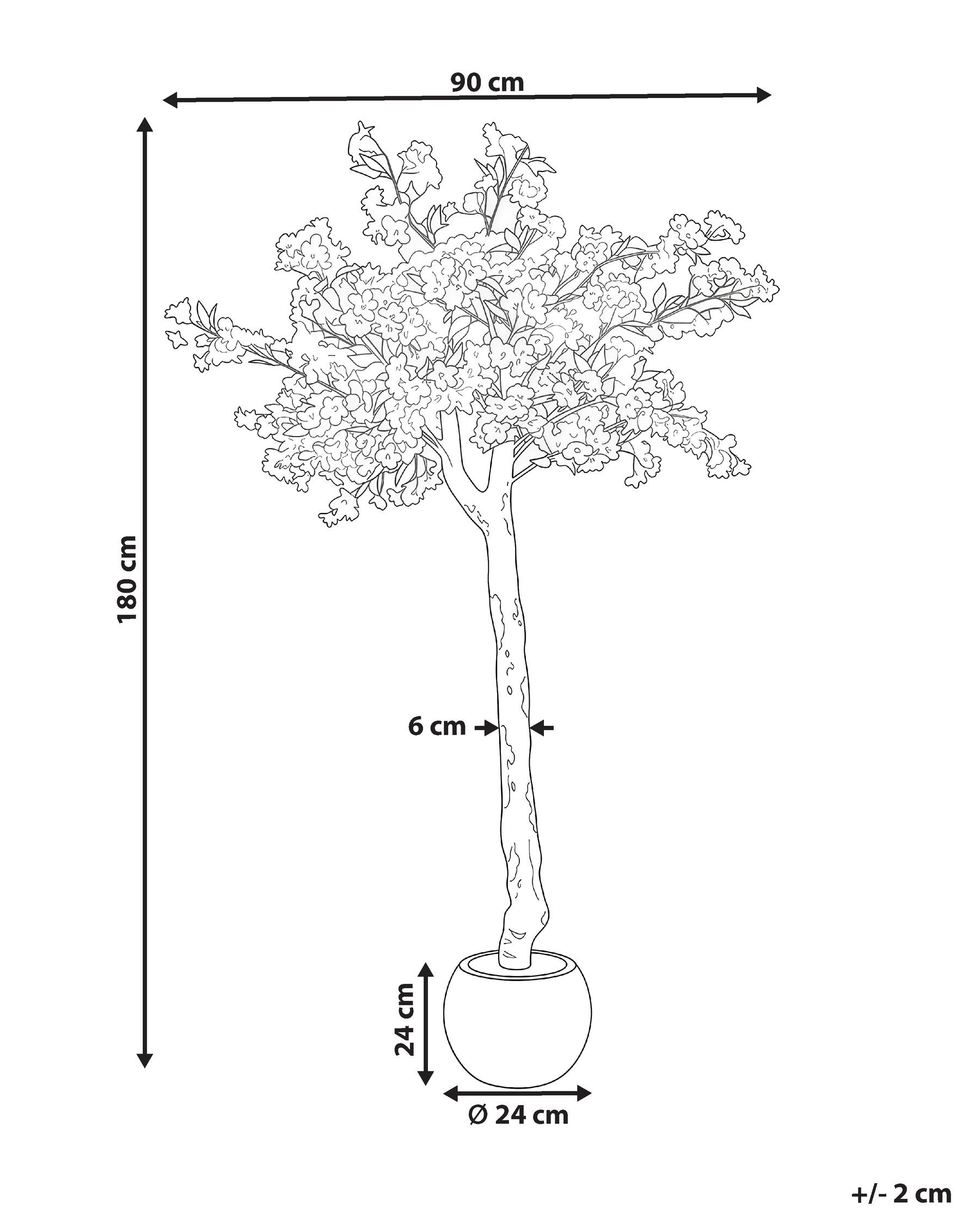 Sztuczna roślina CHERRY TREE 180 cm Biały_1069951