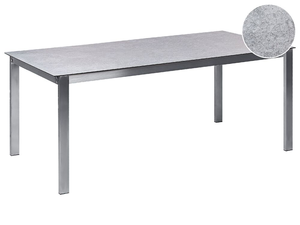 Záhradný stôl COSOLETO 180 cm 90 cm Sklo Sivá