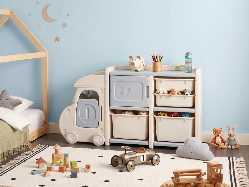 Toy Storage Organiser BULLI Truck 67 cm Beige