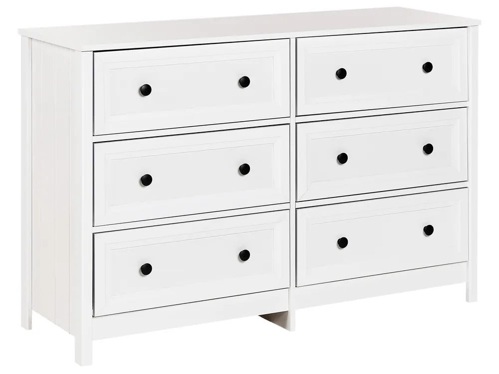 6 Drawer Chest HAZELVALE White