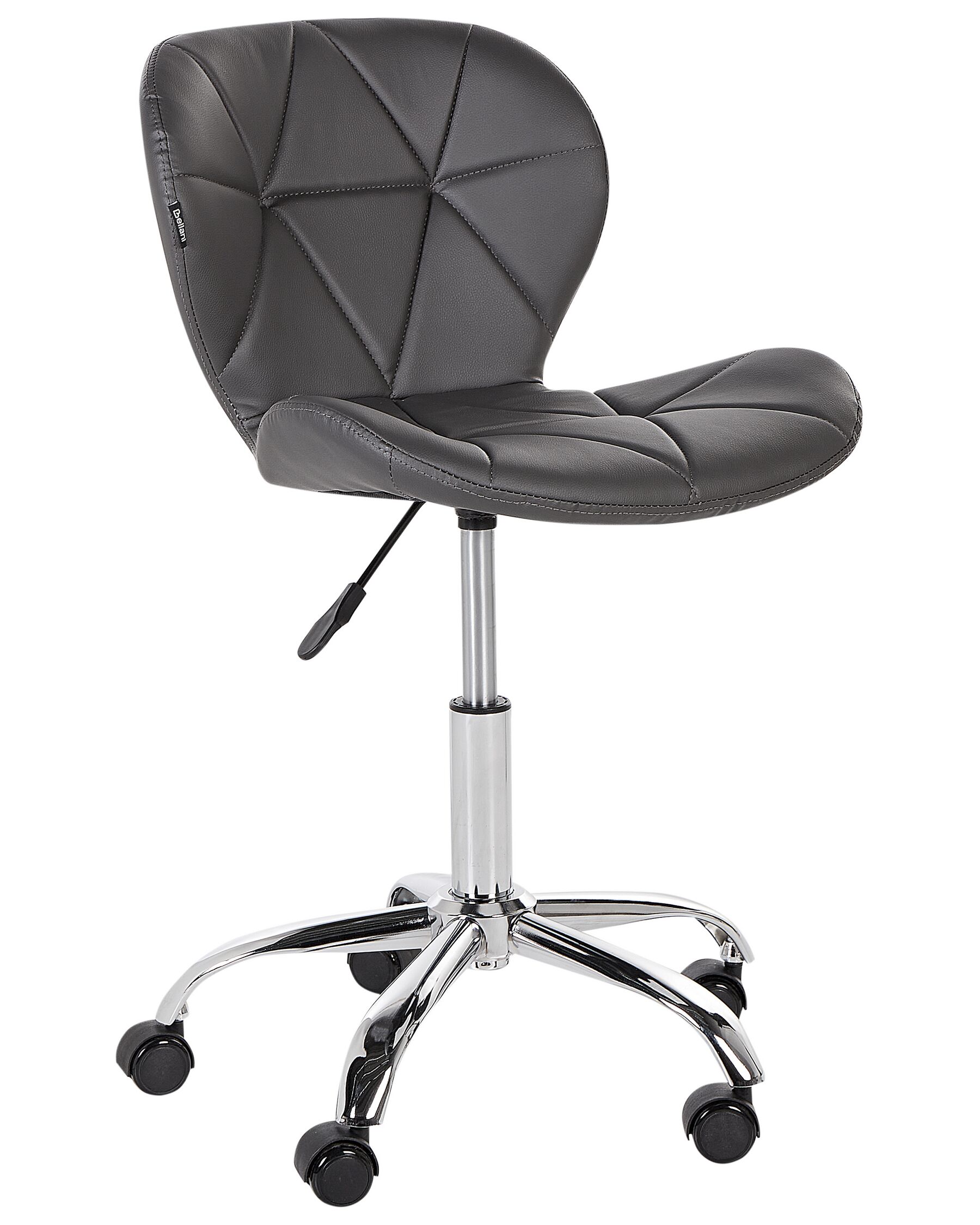 Faux Leather Desk Chair Graphite Grey VALETTA_932512