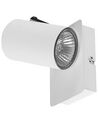 Set of 2 Metal Spotlight Lamps White KLIP_828828