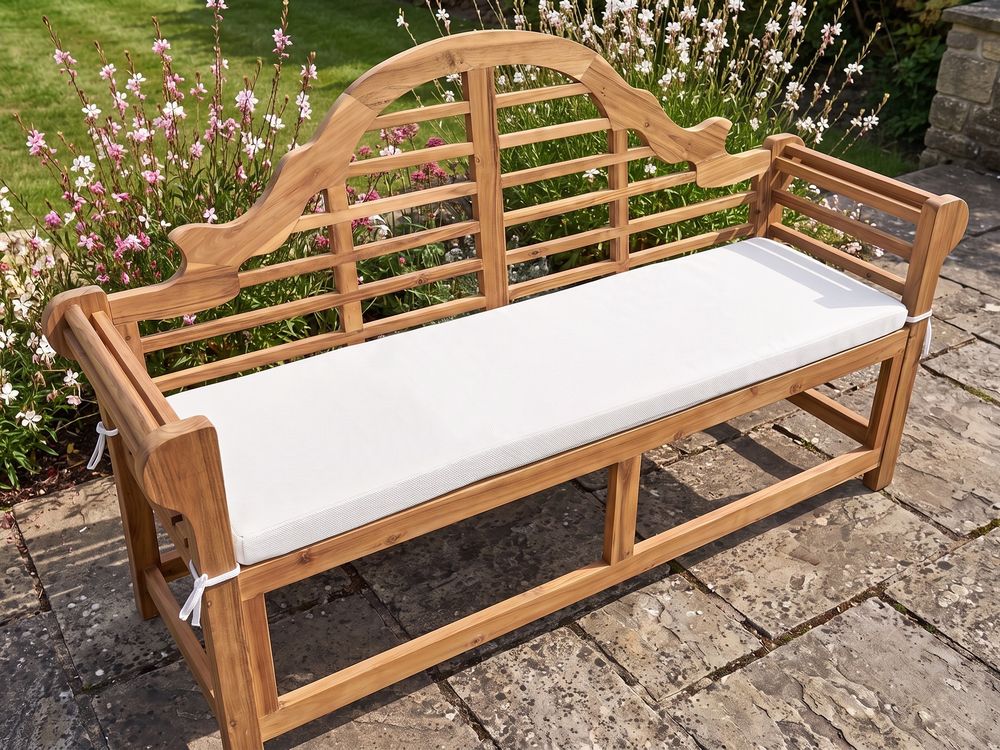 Coussin de banquette MARLBORO 151 x 46 cm Blanc cassé