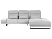 Corner Sofa 4 Seater IKAST Fabric Light Grey Left Hand_959798