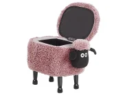 Pufa zwierzak ze schowkiem SHEEP Baranek Różowy_783634