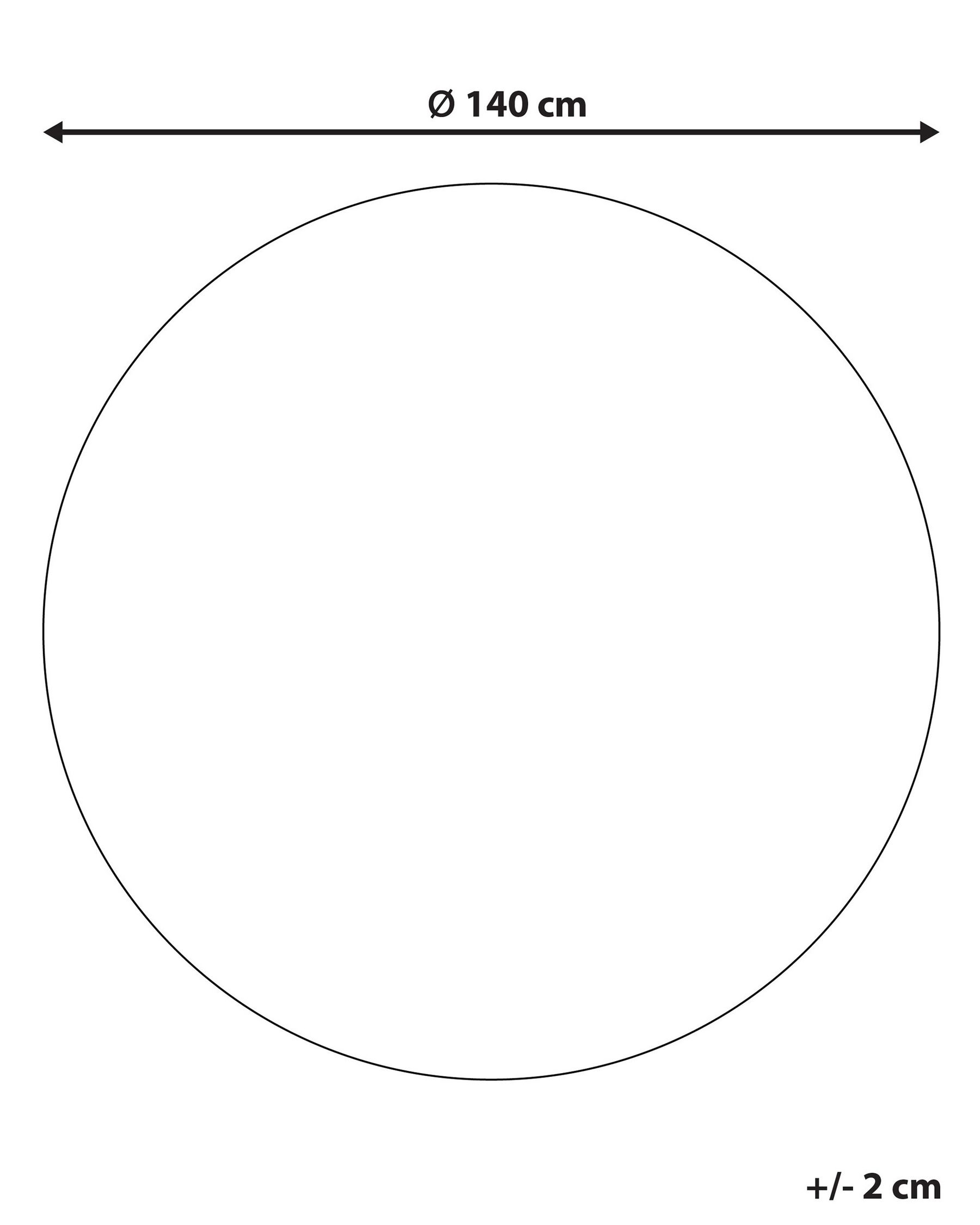 Tappeto HOVIT Nero ø 140 cm Iuta_870087