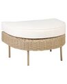 PE Rattan Garden Armchair with Ottoman Natural ARCILLE_867975