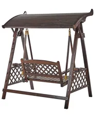 Dondolo da giardino SENARICA Legno di abete Marrone scuro_959650