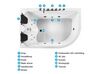 Hoekbad whirlpool LED wit 180 x 120 cm rechtszijdig CALAMA_781607