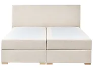 Divan Bed with Storage MAJOR Fabric Light Beige 180 x 200 cm (EU Super King)_1028077
