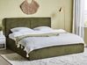 Tweepersoonsbed bouclé donkergroen 180 x 200 cm MOISSAC_928945