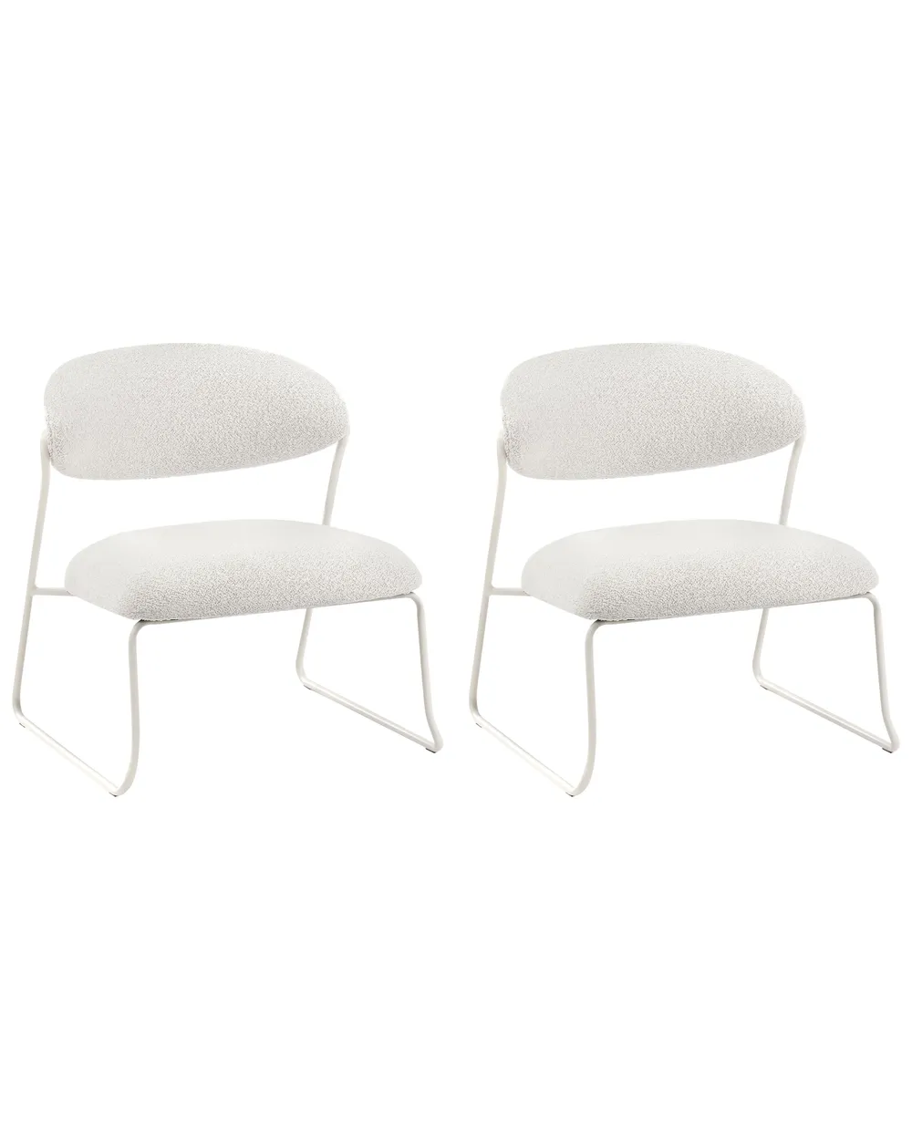 Set of 2 Armchairs KOLSVA Fabric Off-White_1012478