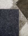 Kožený koberec 140 x 200 cm sivá/hnedá BANAZ_764630